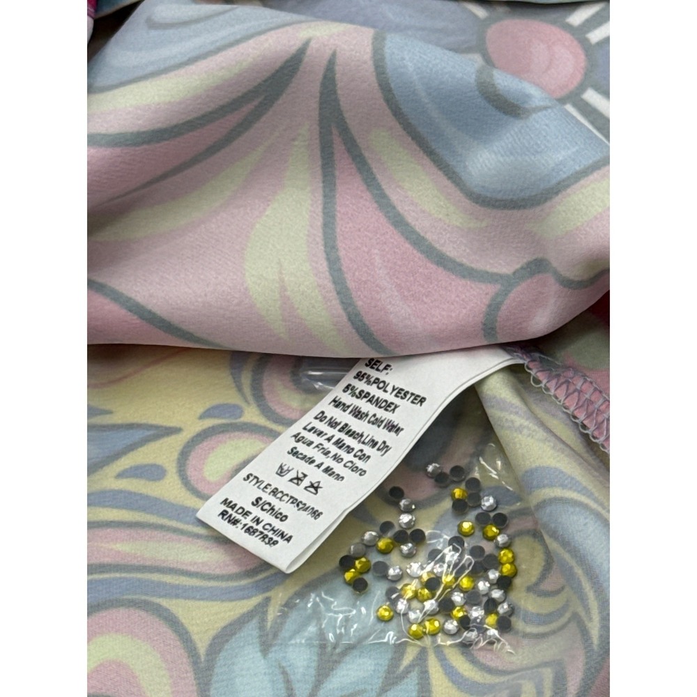 BanJul Women Multi-Color Baroque Floral Print 2-Piece Satin Lounge Set Size S - Picture 11 of 16